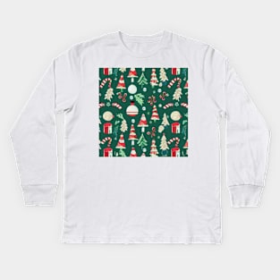 Christmas Tree Patterns! Exclusive Kids Long Sleeve T-Shirt